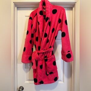 RARE VS PINK pink and black polka dot robe with sequins 🩷💕